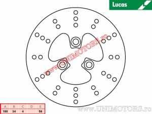 Voorste remschijf MST263 stijf - Lucas TRW