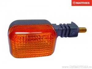 Vorder-/Rückseitiges langes Blinker-Set 2 Stück Orange Glas: 63x42x58.5mm und schwarzes Gehäuse - JM