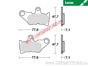 Vordere Bremsbeläge - MCB728 organisch - Lucas TRW