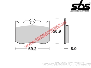 Vordere Bremsbeläge - SBS 678HF (Keramik) - (SBS)