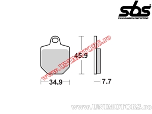 Vordere Bremsbeläge - SBS 843DC (Doppelcarbon) - (SBS)