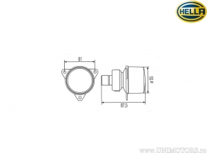 Vorderer Blinker Durchmesser: 55mm weißes Glas - Hella