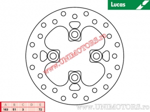 Vorderer Bremsscheibe MST408 starr - Lucas TRW