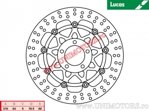 Vorderer Bremsscheibe MSW219 schwimmend - Lucas TRW