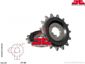 Vorderes Ritzel Kawasaki ER-6N / ER-6F / KX 250 / Yamaha WR 426 F / WR 400 F / YFZ 450 / YZ 450 F / YZ 250 - JTF 565RB - JT