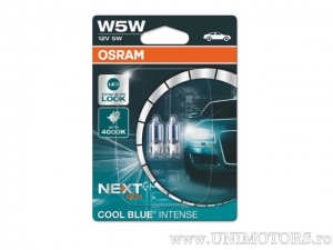 W5W W2.1X9.5D Cool Blue Intense 12V 5W izzókészlet 2 db-os blisterben - Osram