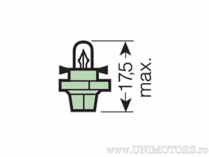 Weiß Grüne Basis Birne BX8.4d 12V 2W - Osram