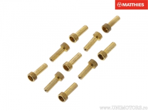 Welding Nipple Set 10pcs Length: 12.0mm - Hole Diameter: 1.56mm - Outer Diameter: 2.95mm - JM into EX