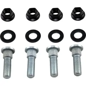Wheel Nut/Bolt Kit - Silver/Black - YAMAHA YFM 350 Raptor / YFM 660 Raptor / YFZ 450 SE - Moose