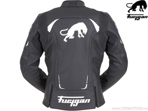 Women's Furygan Ginger Black-White Motorcycle Jacket - Furygan