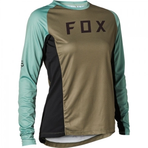 Womens jersey enduro / cross Defend LS [Grey/Turquoise]: Size - L