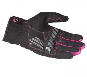 Women's (lady) motorcycle gloves Unik Racing model C-68 color: black/pink