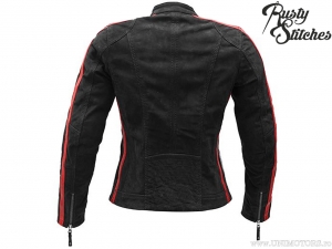 Women's Motorcycle Jacket Rusty Stitches Uma Nubuck Black