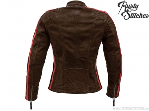 Women's Motorcycle Jacket Rusty Stitches Uma Nubuck Brown - Rusty Stitches