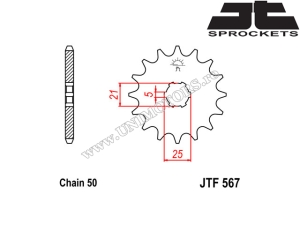 Yamaha RD 400 ('76-'77) chain kit - (DID / JT)