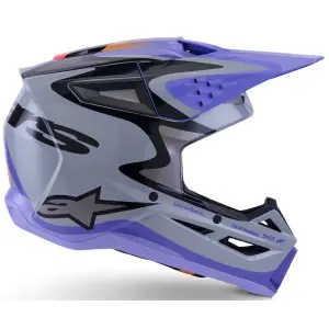 Youth SM3 Jettson Helm - Schwarz, Grau, Lila - Jugend - S - 01111701