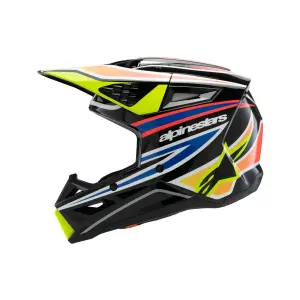 Youth SM3 Wurx Helm - Schwarz, Blau, Gelb - Jugend - M - 01111666