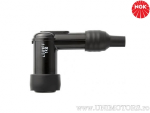 Zündkerzenstecker LB01FF mit 1 Kohm Widerstand aus schwarzem Phenolharz - NGK