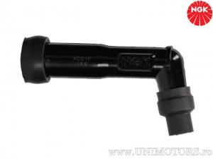 Zündkerzenstecker XD01F mit 1 Kohm Widerstand aus schwarzem Phenolharz - NGK