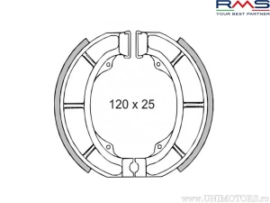 Zapatas de freno delanteras - Suzuki CP / Lido - 50cc / 80cc - (RMS)
