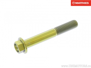 Zeskantige dopbout Pro Bolt M8 x 1,25 x 55 mm gouden titanium - JM