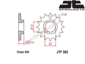 Zestaw łańcucha Yamaha XJ 600 Diversion ('92-'03) - (DID / JT)