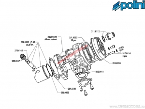 Zestaw cylindra (średnica 52mm / 93,44cc) - 1331012 - Polini
