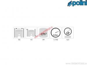 Zylinder-Set (Durchmesser 50mm / 84cc) - 140.0059 - Polini