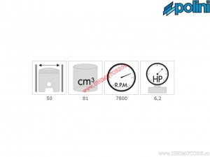 Zylindersatz (Durchmesser 50mm / 81ccm) - 125.0007 - Polini