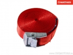 Állítható szíj 5 m x 25 mm piros - JM