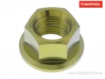 Écrou à bride Pro Bolt M10 x 1.00 mm en titane doré - JM