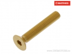 Βίδα καπάκι ενσωματωμένη εξάγωνη Pro Bolt M5 x 0.80 x 30 mm χρυσό αλουμίνιο - JM