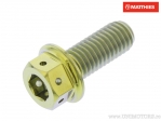 Βίδα καπάκι εξάγωνη διπλή Pro Bolt M8 x 1.25 x 20 mm τιτάνιο Racing χρυσό - JM