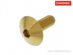 Βίδα καπάκι καμπυλωτή Pro Bolt M6 x 1.00 x 16 χιλ. ανοξείδωτο ατσάλι A4 χρυσό - JM