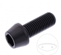 Βίδα καπάκι κυκλική κωνική Pro Bolt M10 x 1.25 x 25 mm ανοξείδωτο ατσάλι A4 μαύρο - 