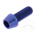 Βίδα καπάκι κυκλική κωνική Pro Bolt M10 x 1.25 x 25 mm ανοξείδωτο ατσάλι A4 μπλε - JM
