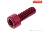 Βίδα καπάκι κυκλική Pro Bolt M6 x 1.00 x 16 χιλιοστά αλουμίνιο κόκκινο - JM