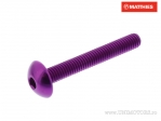 Βίδα καπάκι μπομπίνας Pro Bolt M5 x 0.80 x 35 mm αλουμινίου μωβ - JM