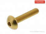 Βίδα καπάκι μπομπαρισμένη Pro Bolt M5 x 0.80 x 25 mm χρυσαφένιο αλουμίνιο - JM