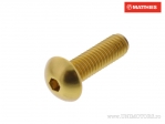 Βίδα καπάκι μπομπαρισμένη Pro Bolt M6 x 1.00 x 20 χιλιοστά χρυσό αλουμίνιο - JM