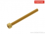 Βίδα καπάκι στρογγυλό Pro Bolt M6 x 1.00 x 60 mm χρυσό αλουμίνιο - JM