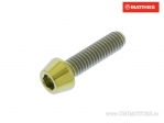 Βίδα με στρογγυλή κωνική καπάκι Pro Bolt M4 x 0,70 x 15 mm τιτάνιο χρυσό - JM