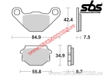 Δισκόπλακες πίσω φρένου - SBS 118HF (κεραμικές) - (SBS)