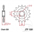 Εμπρόσθιος πίνακας JTF1381.15 (βήμα 520) - Honda CMX 500 A / S A2 / Brixton Crossfire 500 / X ABS / XC ABS 