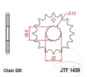 Εμπρόσθιος πίνακας JTF1439.12 (βήμα 520) - Suzuki LT-F 160 ('97-'04) - JM
