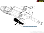Θερμική Προστασία Εξατμίσεων - Μοντέλο: S13R1R/A1 - Υλικό: Ινοκάρ - SUZUKI GSX 1300 