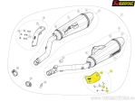 Θερμική προστασία για αριστερή εξάτμιση - BMW K 1600 GT ABS ('11-'24) / K 1600 GTL ABS Exclus