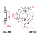Μπροστινό γρανάζι JTF740.16 (βήμα 525) - Ducati Multistrada 950 SW / Touring / 950 V2 / 950 V2 S / ST2 944 /