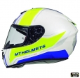 Ολοκληρωμένο κράνος MT Rapide Duel H4 φθορίζον κίτρινο/λευκό/γυαλιστερό μπλε
