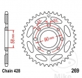 Πίσω γρανάζι JTR269.43 (βήμα 428) - Keeway Superlight 125 ie CBS προστατευτικό μπροστινού 